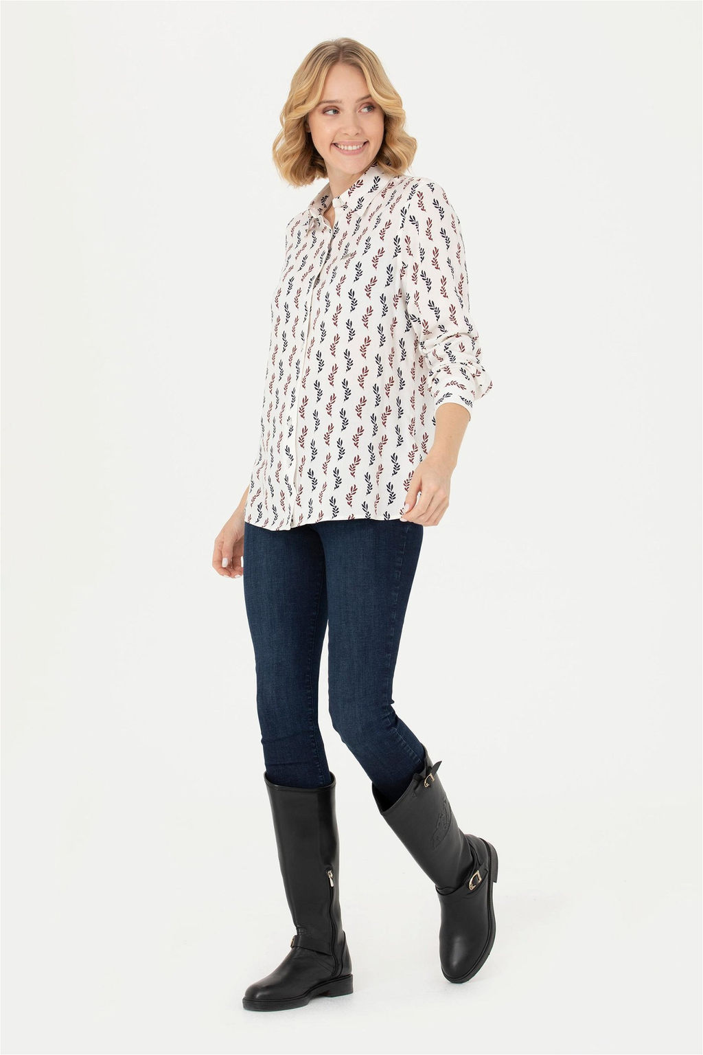 Женская бордовая рубашка с длинным рукавом Неожиданная скидка в корзине - U.s. polo assn фото 4