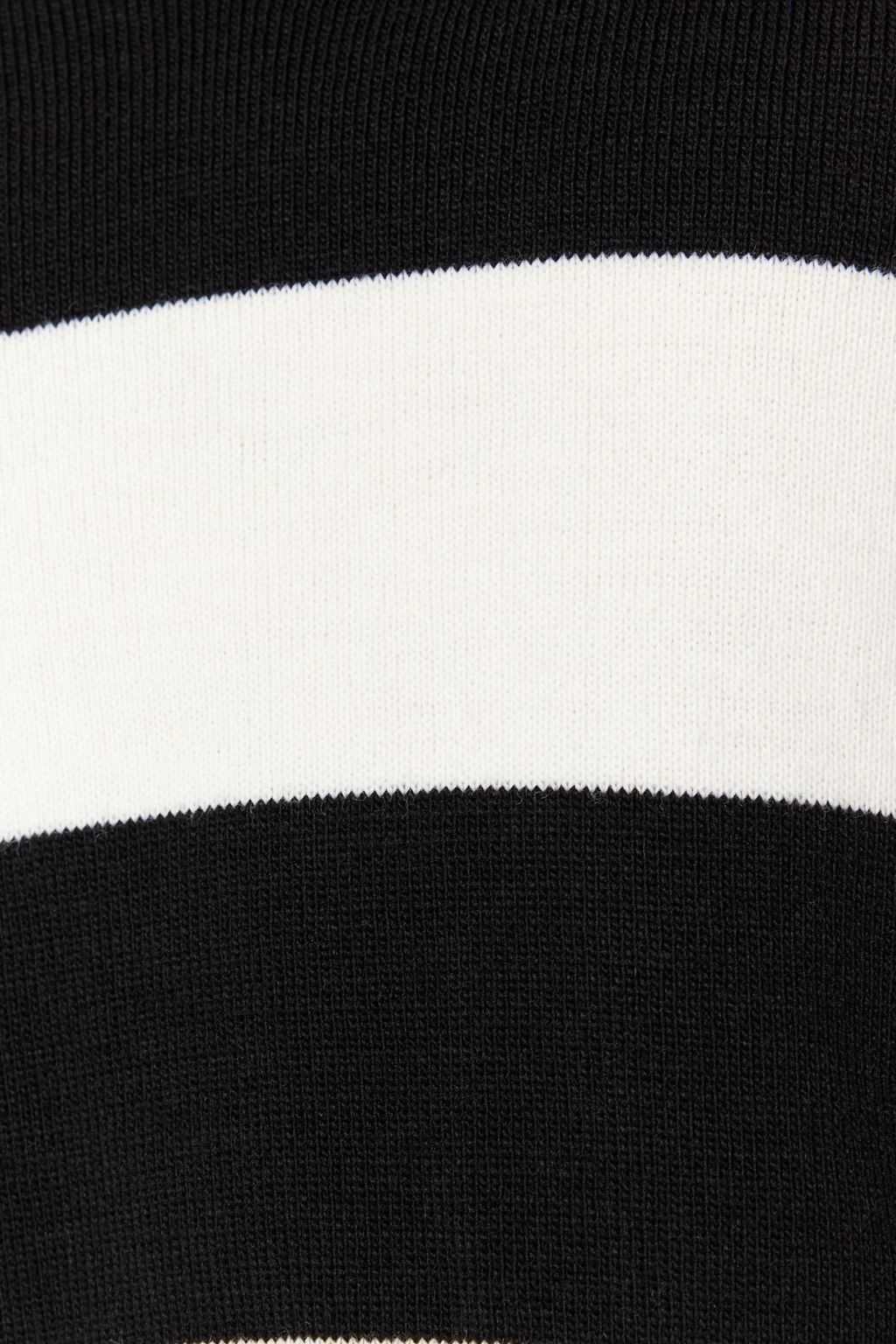 Siyah Crop Polo Yaka Basic Cizgili Ince Triko Bluz TWOSS23KZ00010 - Trendyolmilla фото 4