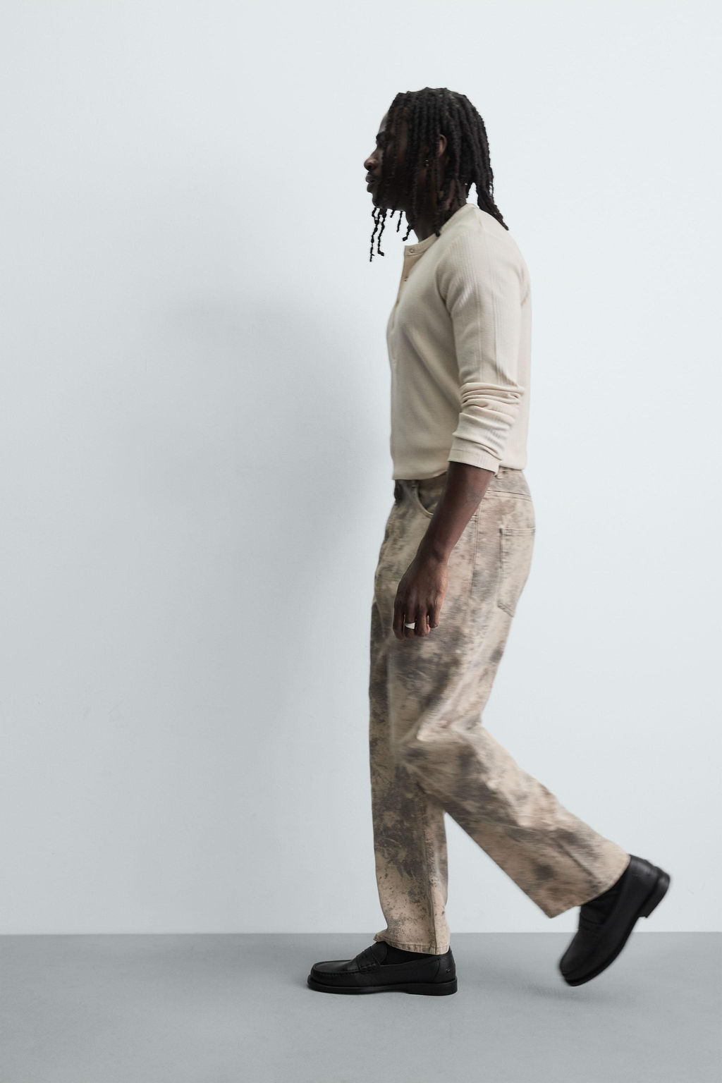 ABSTRACT PRINT BAGGY FIT TROUSERS - Zara фото 5