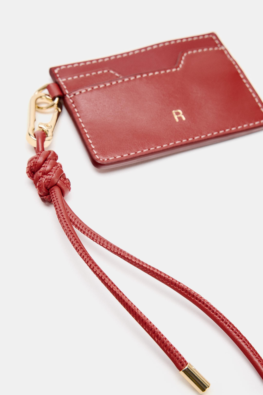 CARTERA TARJETERO PIEL / Rojo - Zara фото 3