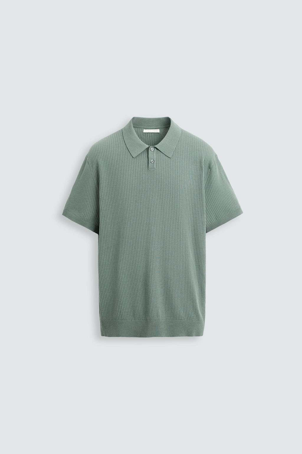 RIB KNIT POLO SHIRT - Zara фото 7