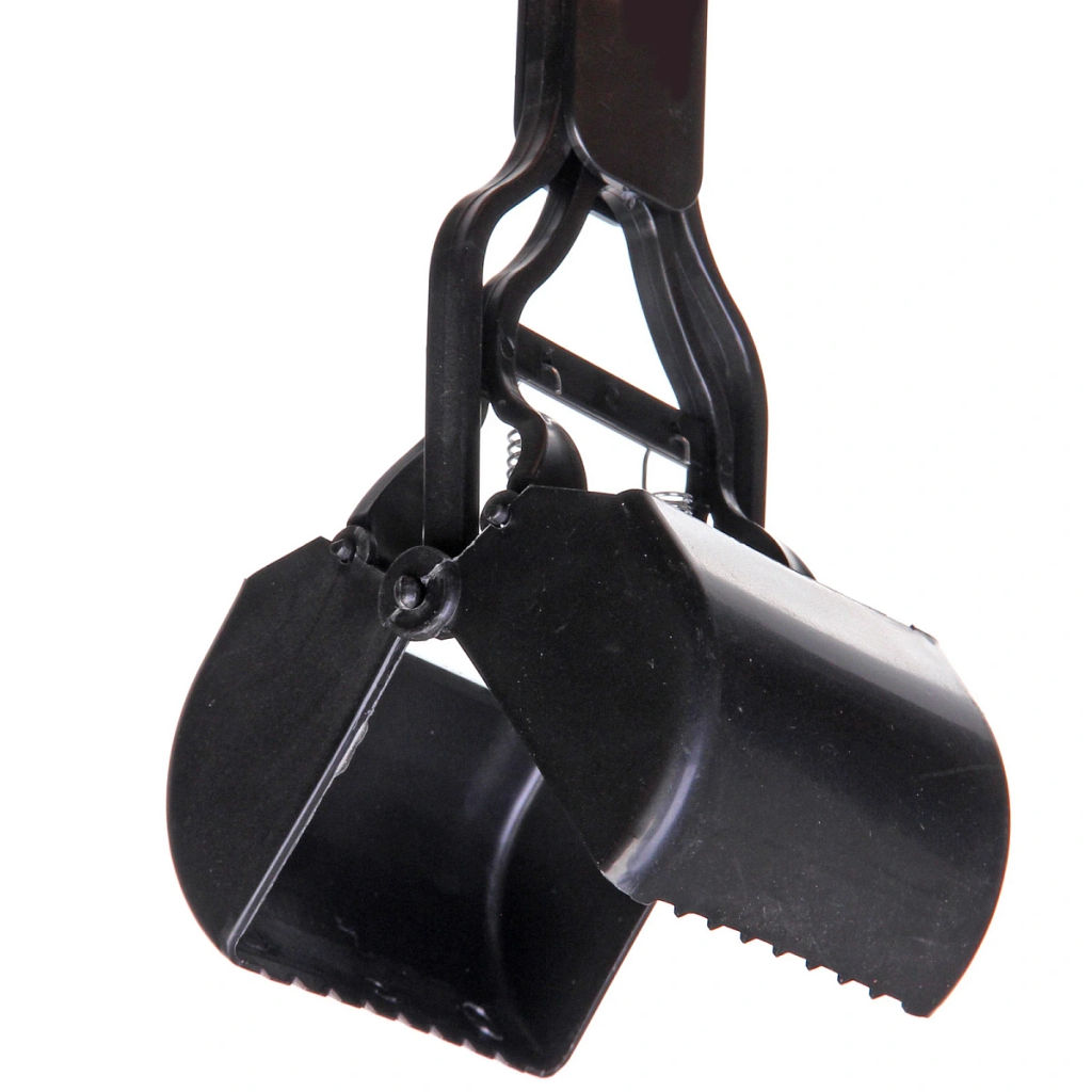 Совок - ковш для уборки за животными "Безконтактный", цвет черный, 28*7,5*9см (лейбл)