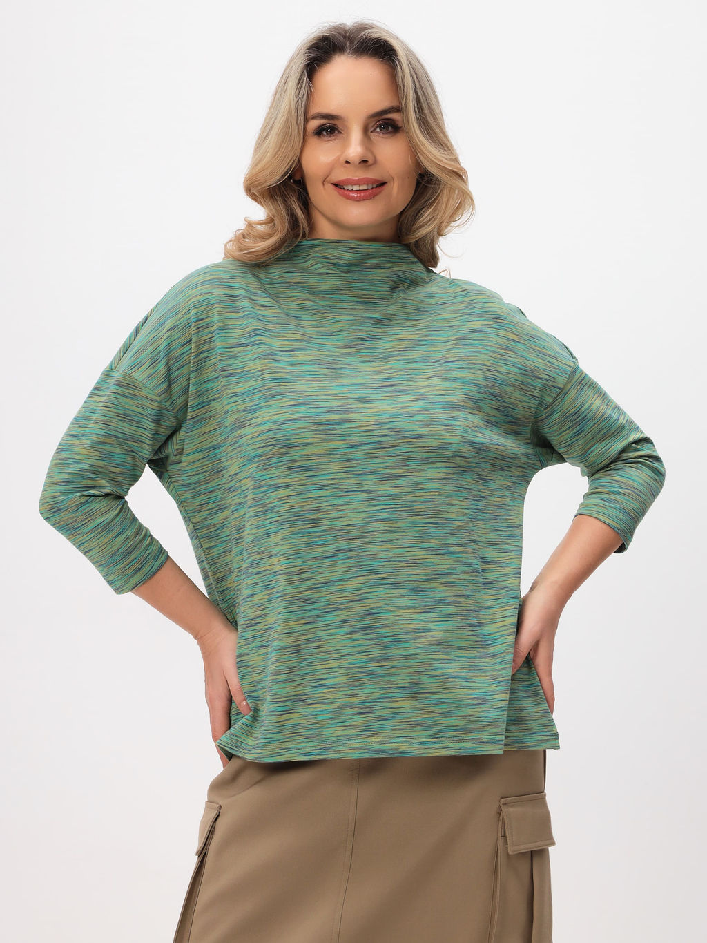 Джемпер женский T-lab TL-JP-001OR-зеленый м.  фото 6