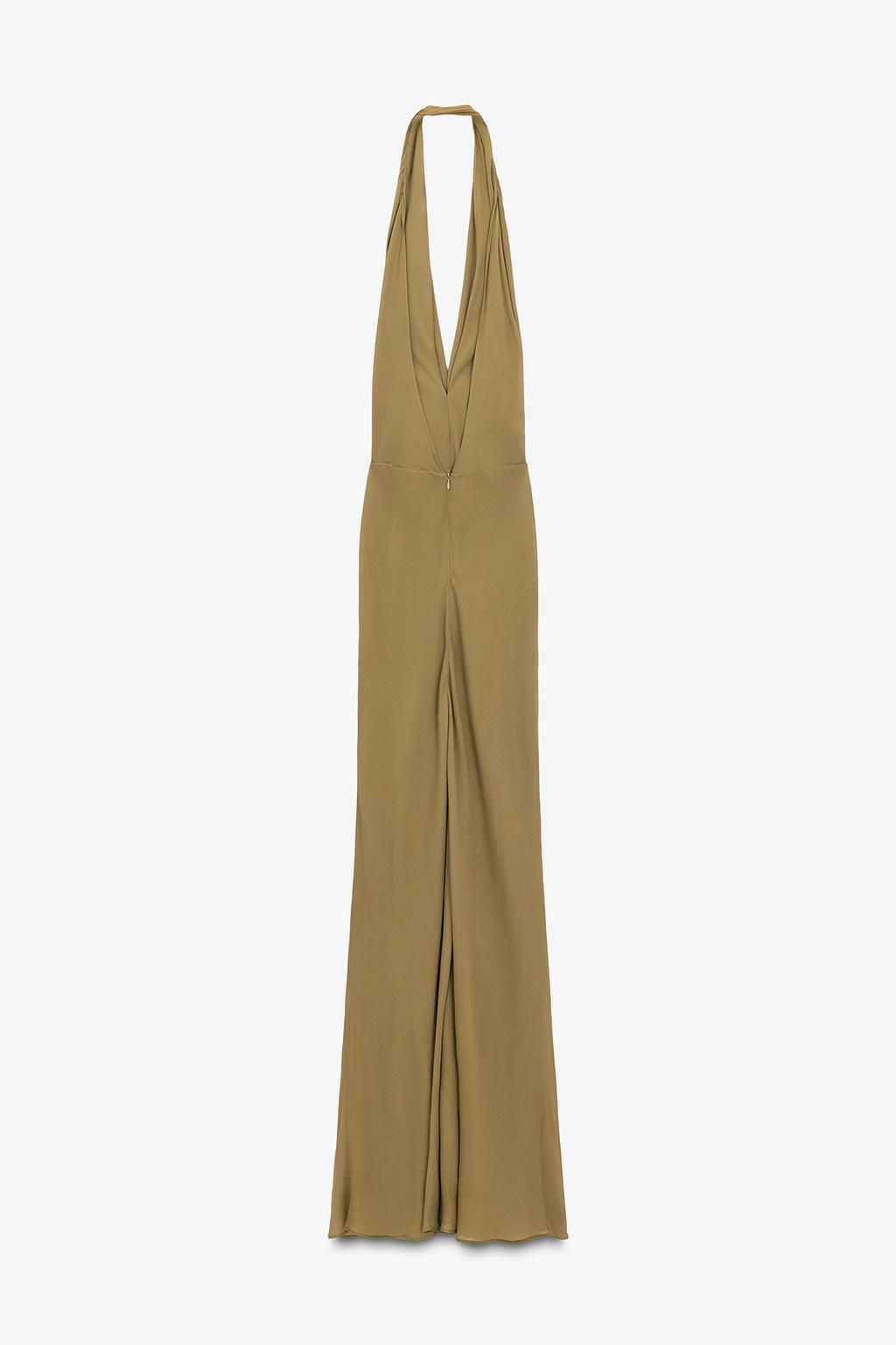 LIMITED EDITION DRAPED HALTERNECK MAXI DRESS - Zara фото 4