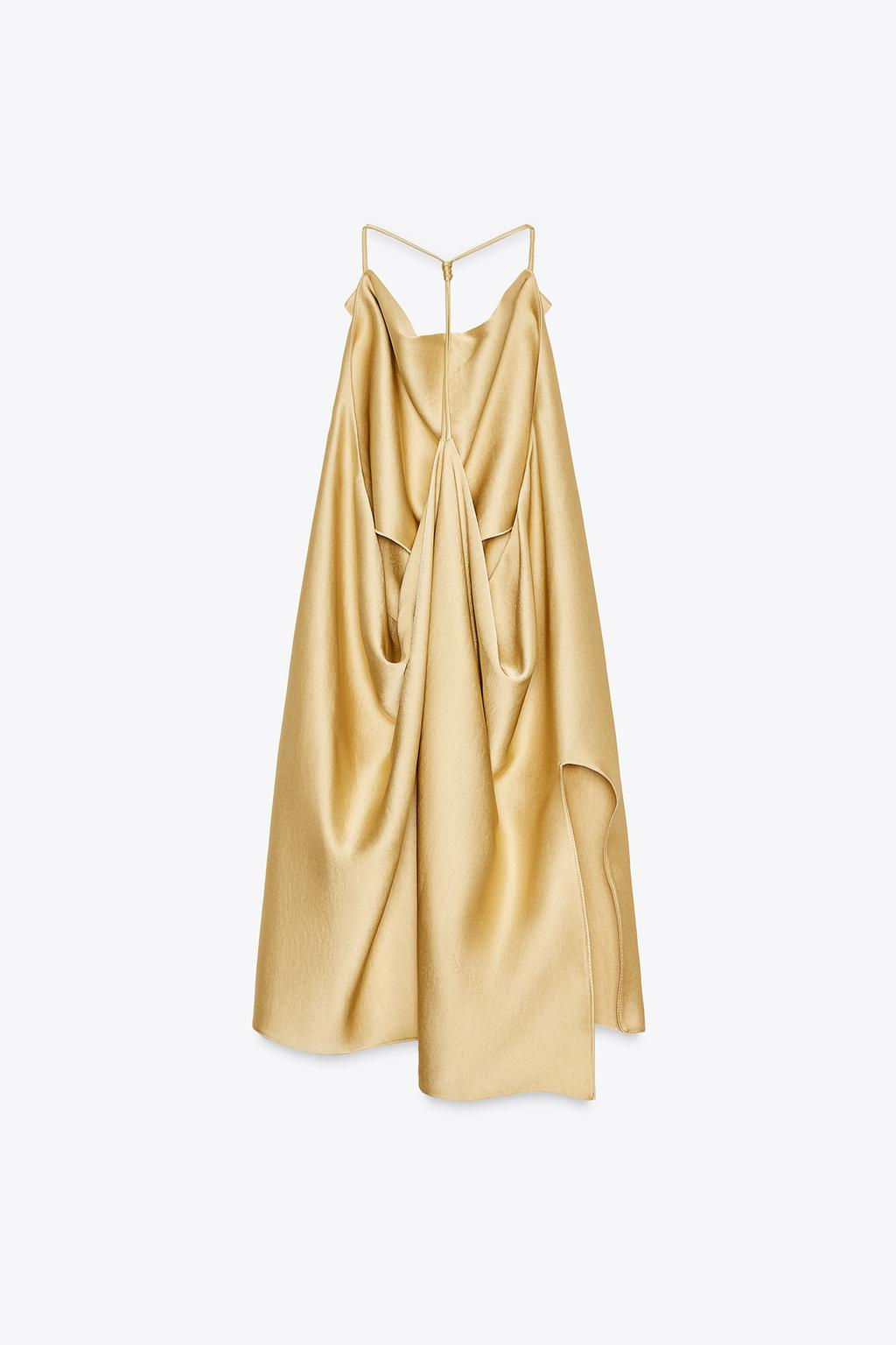 ZW COLLECTION SATIN HALTER TOP - Zara фото 3