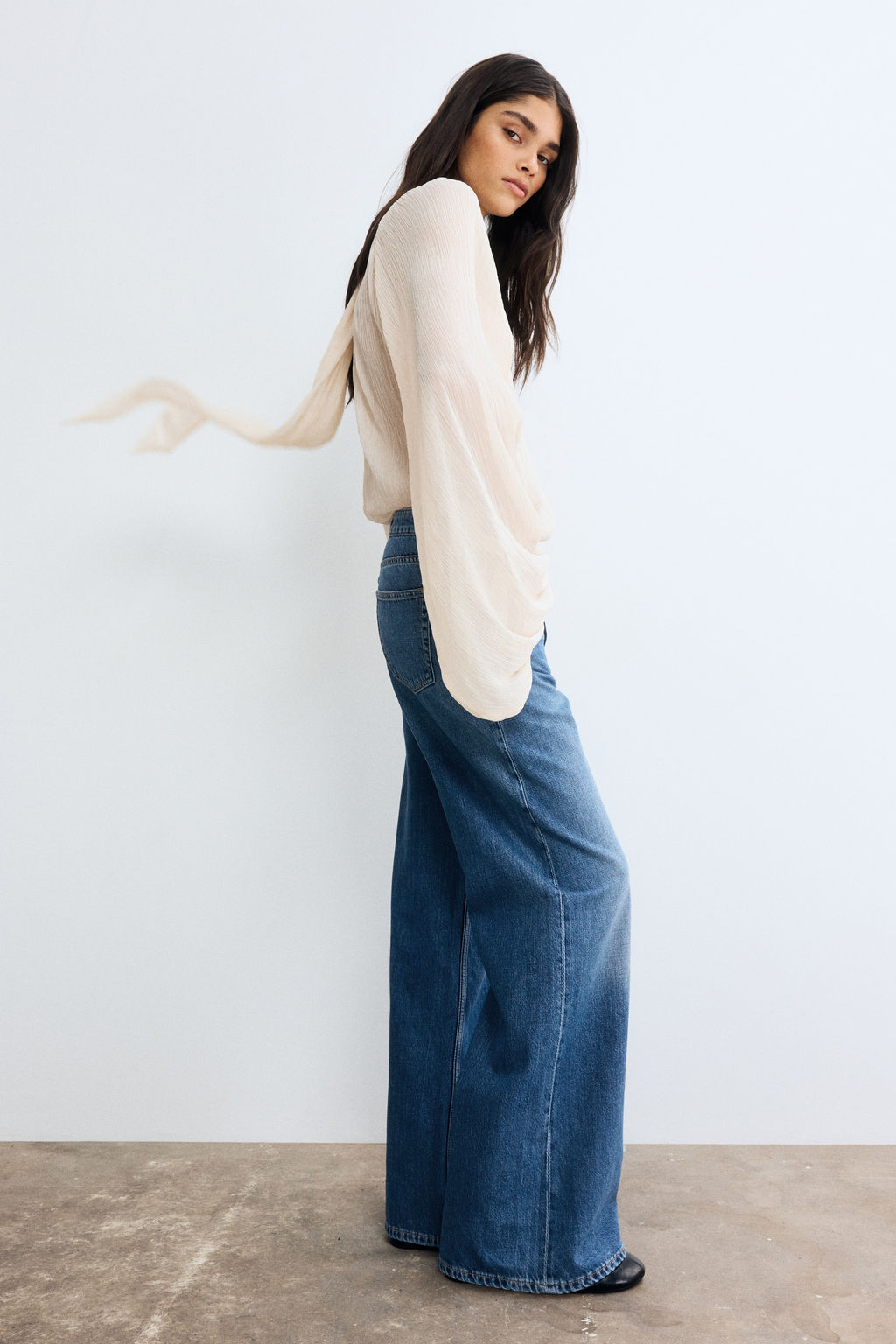 Wide Ultra High Jeans - H&m фото 10