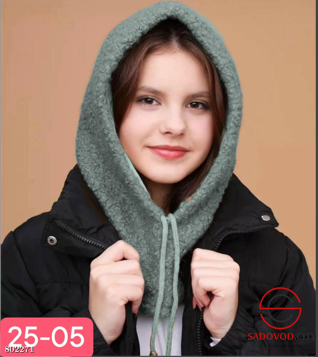 Шапка с отворотом и с ушками