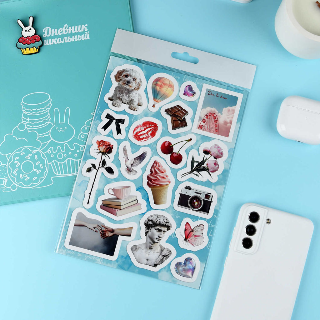 Набор наклеек. Серия "Любимые стикеры" арт. 72044 ЭСТЕТИКА 2 /148х210 мм,