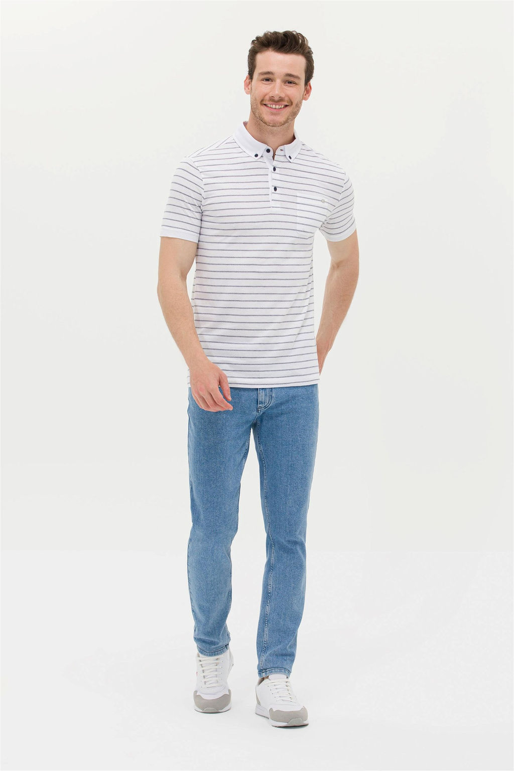 U. S. Polo Assn Мужская белая футболка с воротником-поло Неожиданная скидка в корзине - U.s. polo assn фото 4