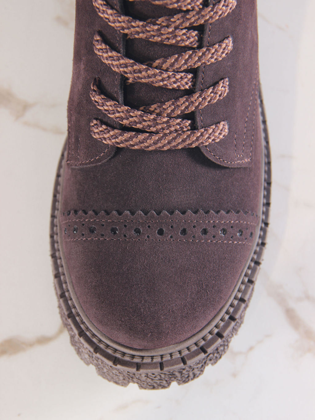 Ботинки 319.22511br.Коричневый замша/мех