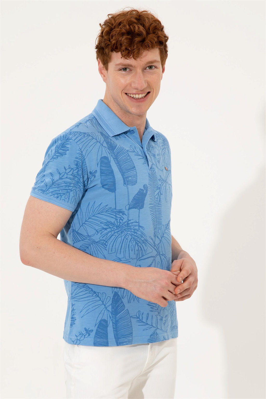 U. S. Polo Assn Мужская темно-синяя футболка с воротником-поло - U.s. polo assn фото 9