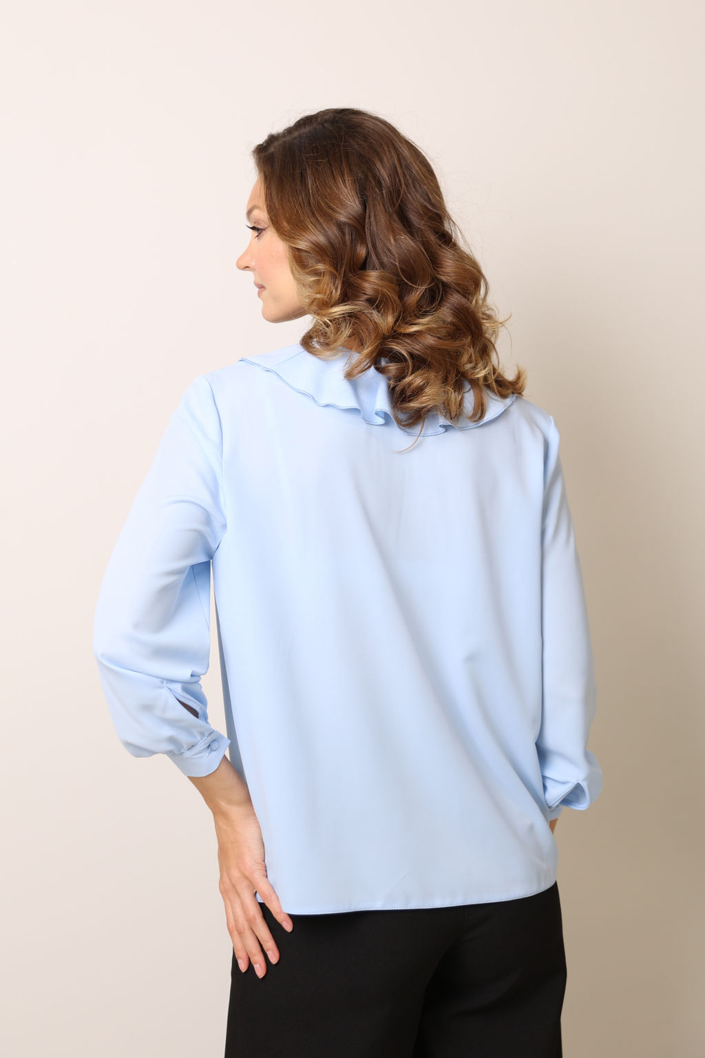 Блузка с воротником-воланом - Looklikecat фото 4