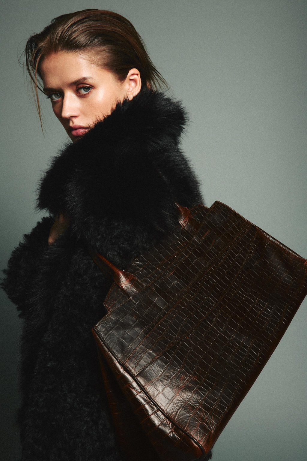 LEATHER MAXI CITY BAG - Zara фото 11