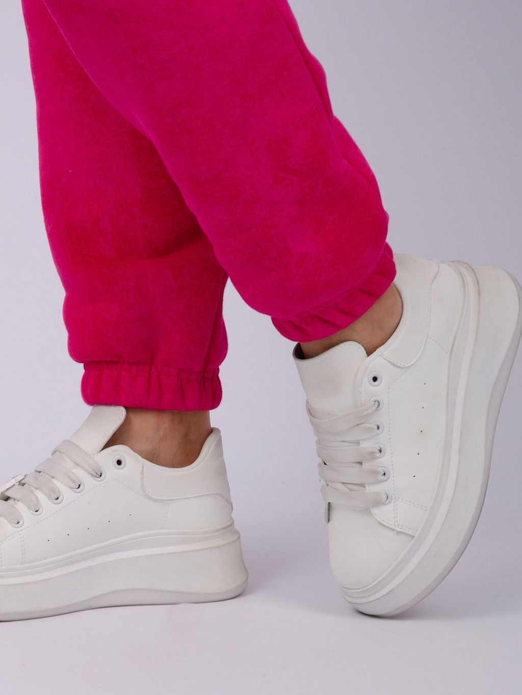 Джоггеры Мистерия 5, футер 3-х нитка начес - Малина фото 43