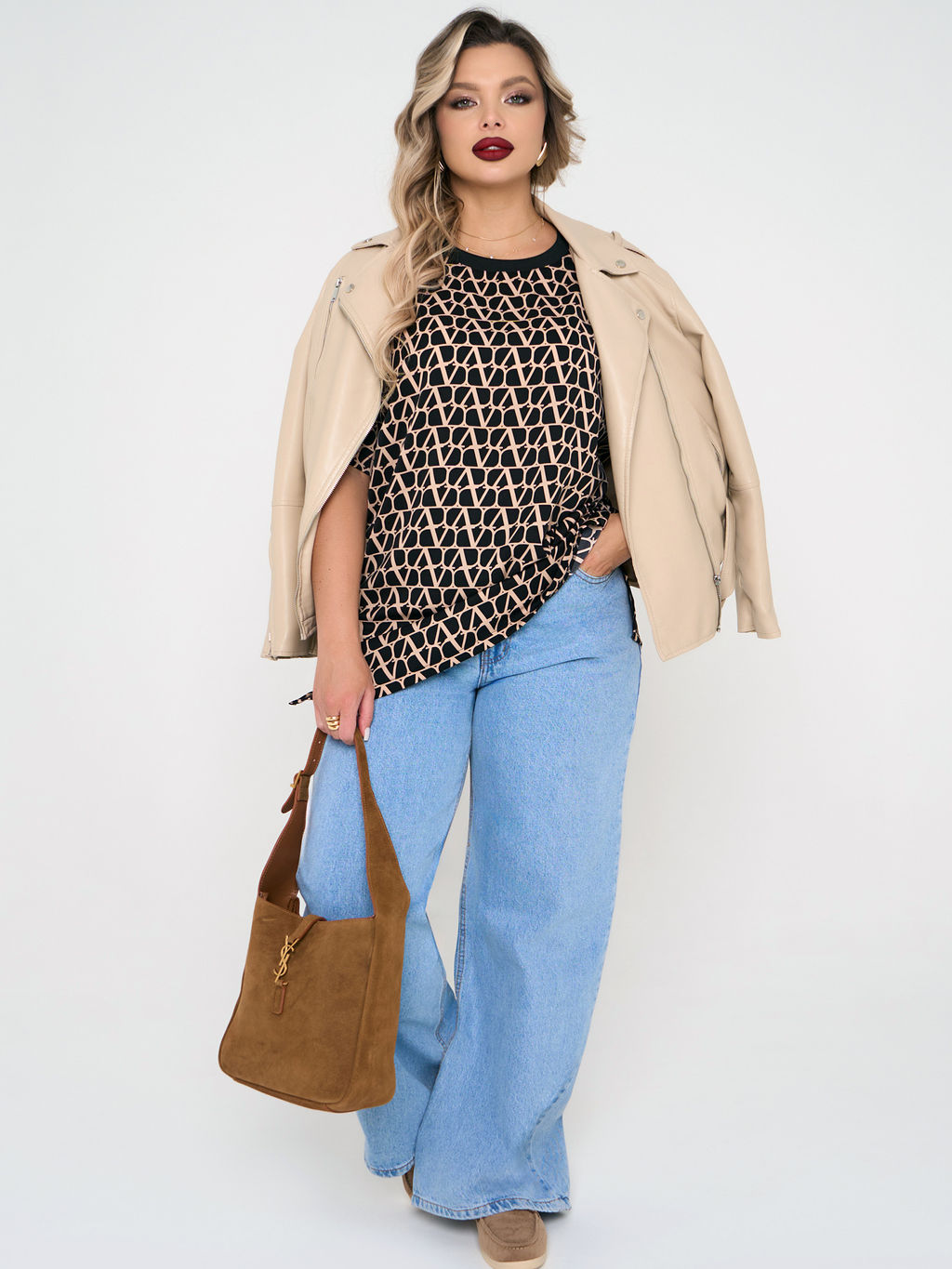 Блузка 0087-29 черный муар