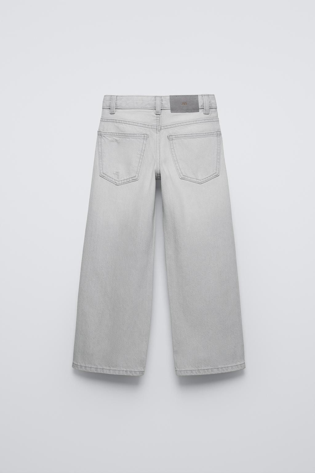 RIPPED WIDE LEG JEANS - Zara фото 2