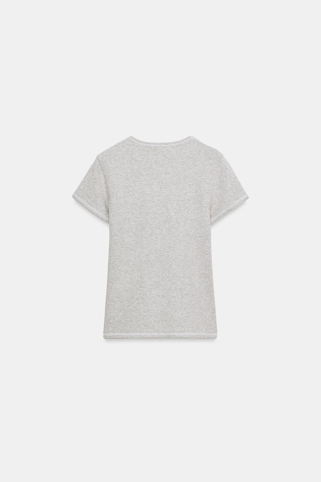 CAMISETA CONTRASTES / Gris vigor? - Zara фото 6