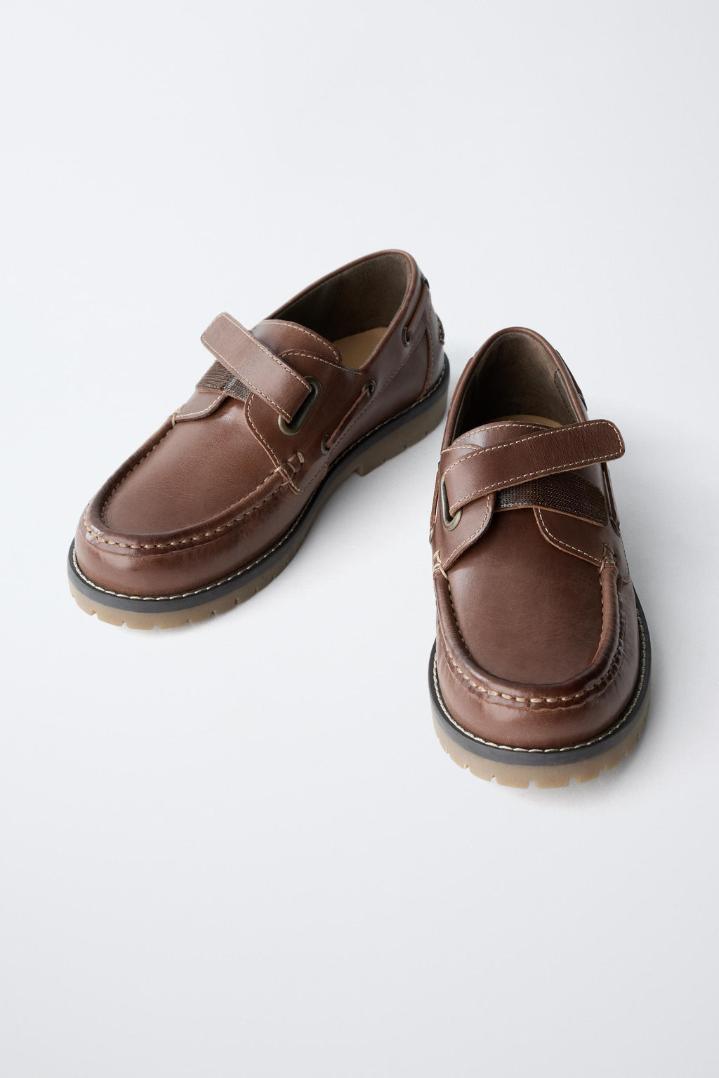 LEATHER BOAT SHOES - Zara фото 3