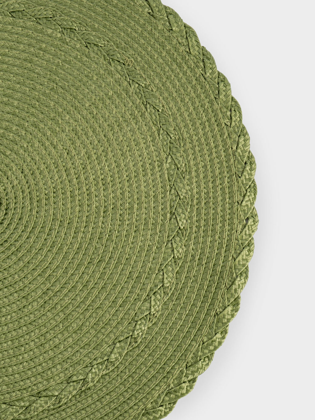 Салфетка под приборы, 38 см, полипропилен, круглая, зеленая, Косы, Matera - Anna lafarg фото 4