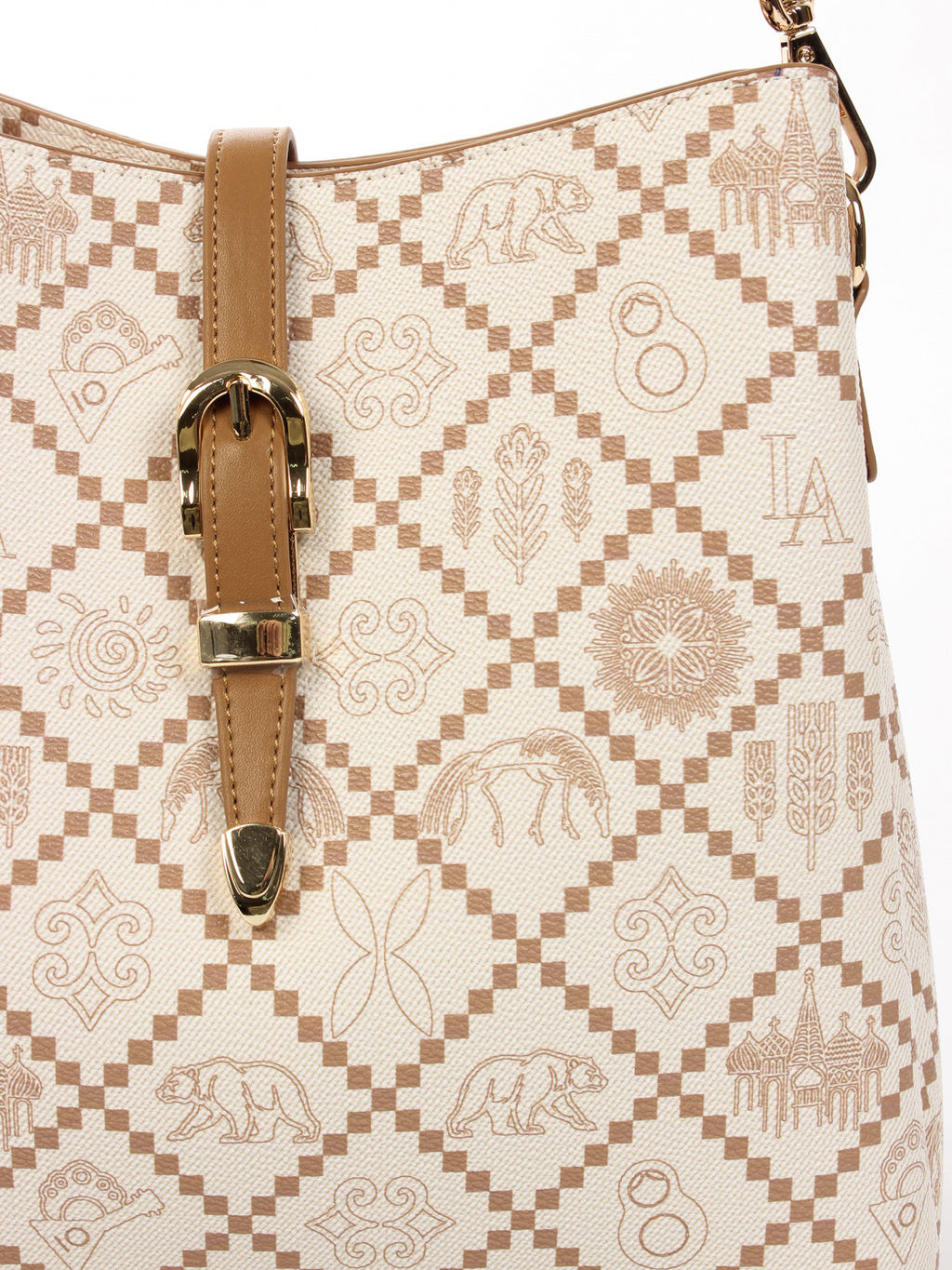 LACCOMA сумка АС167-Россия-кремовый эко кожа