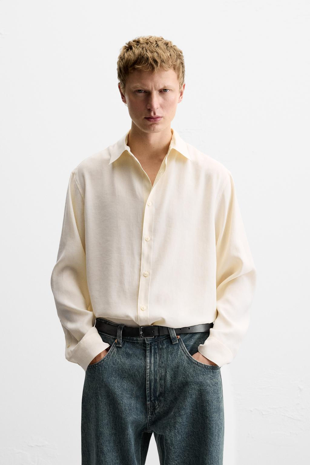 FLOWING MODAL BLEND SHIRT - Zara фото 20