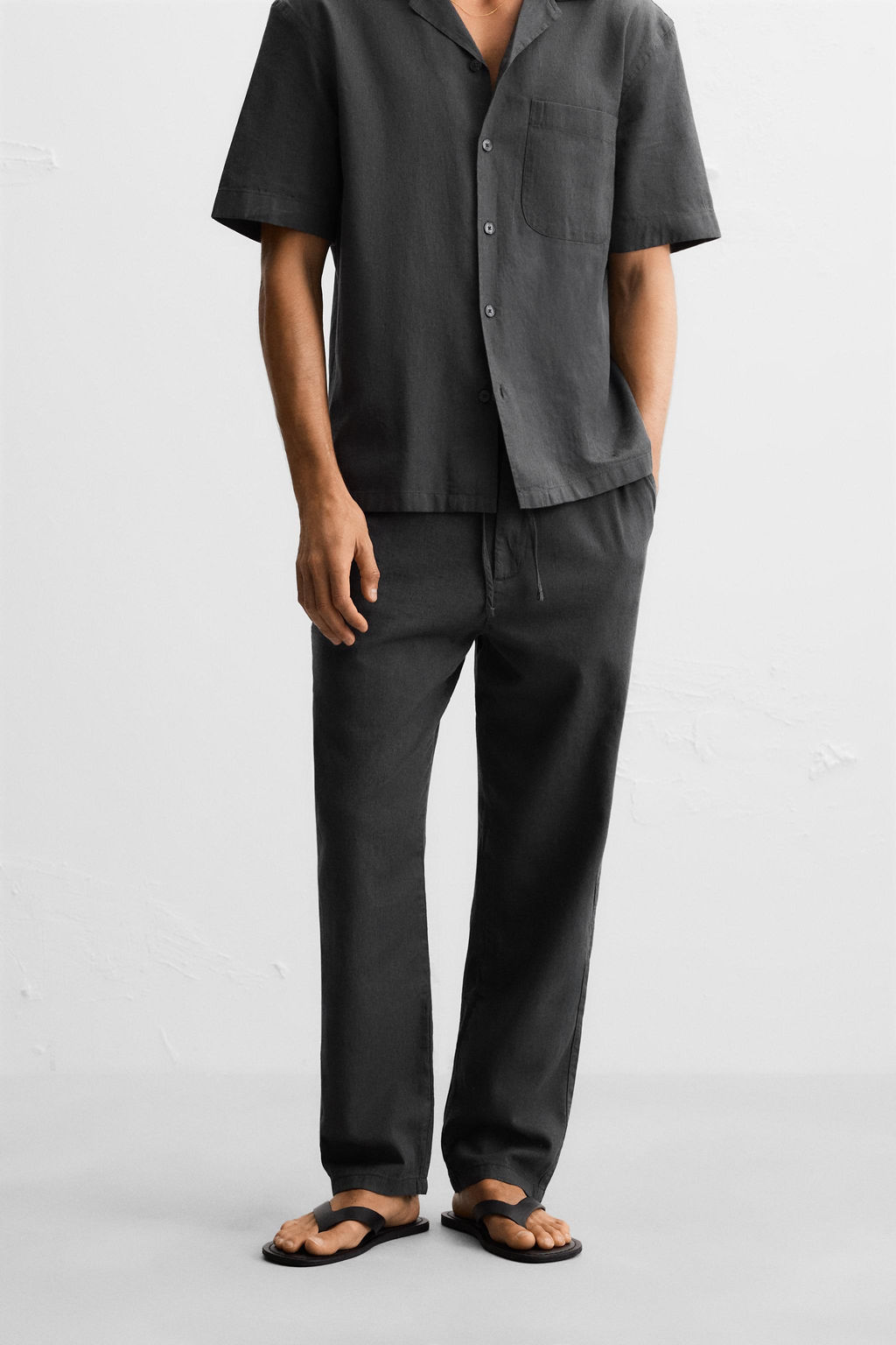 COTTON/LINEN TROUSERS - Zara фото 2