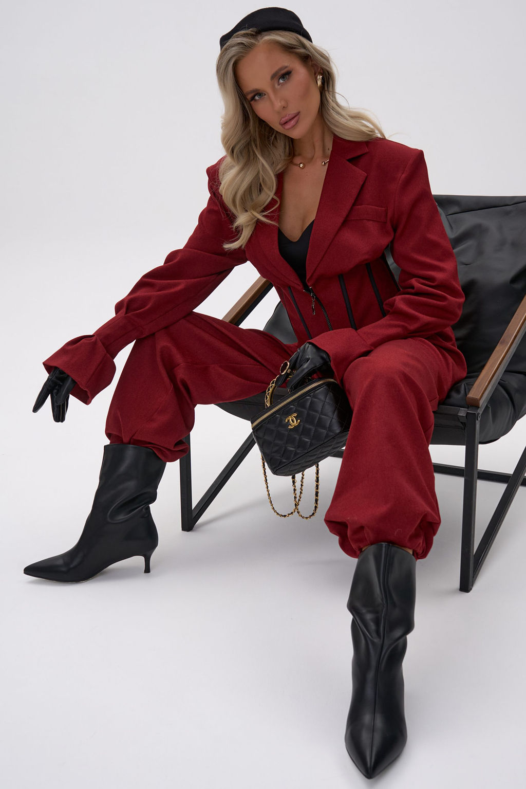 Пиджак  корсет Джуди (бордовый) - Эльза фото 17