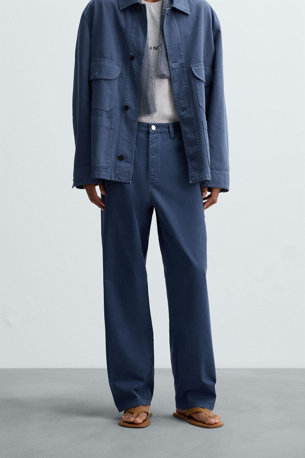 WASHED STRAIGHT-LEG TROUSERS - Zara фото 12