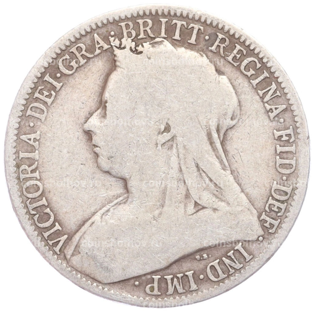 Монета 1 флорин (2 шиллинга) 1901 года Великобритания