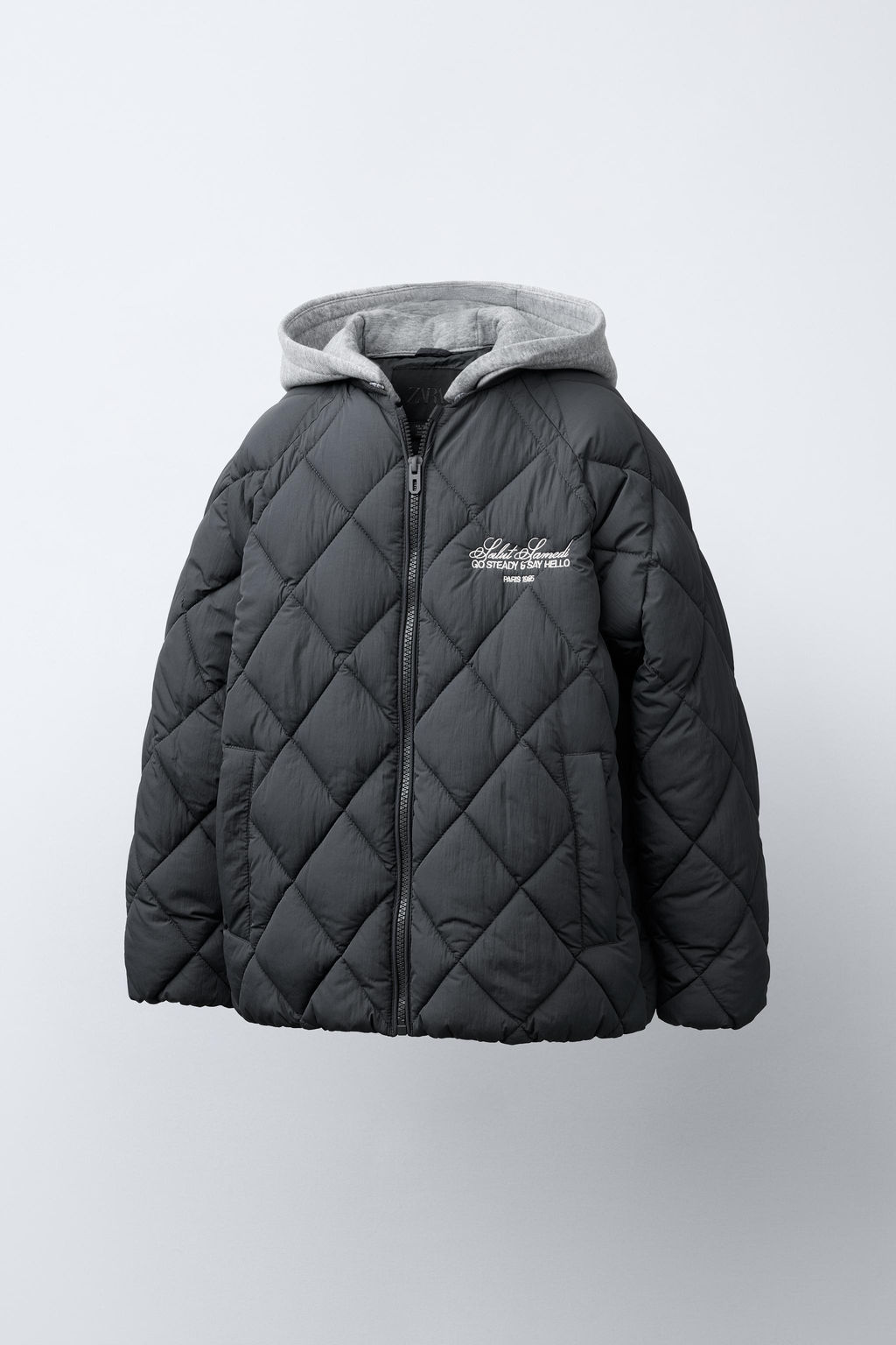 DETACHABLE HOODIE PUFFER JACKET