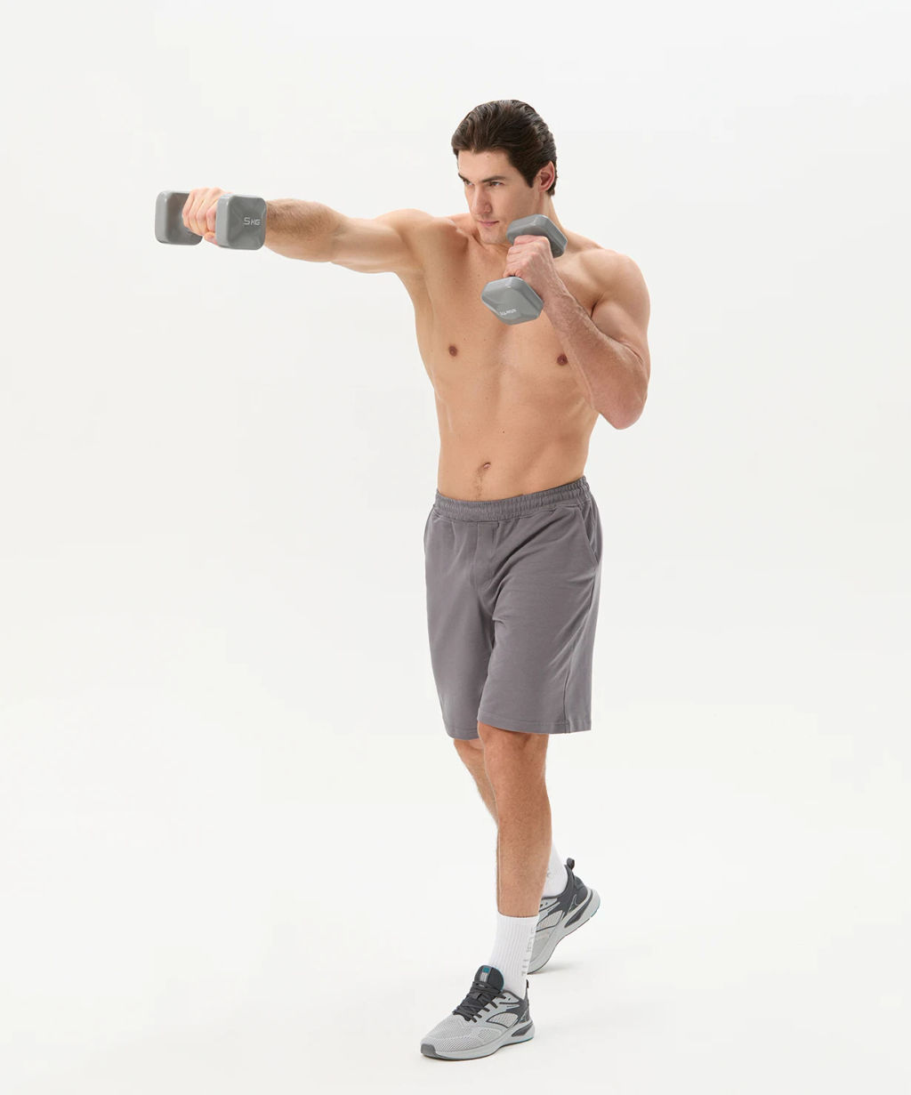 УЦЕНКА Гантель виниловая STARFIT DB-106 5 кг, квадратный, темно-серый  фото 5