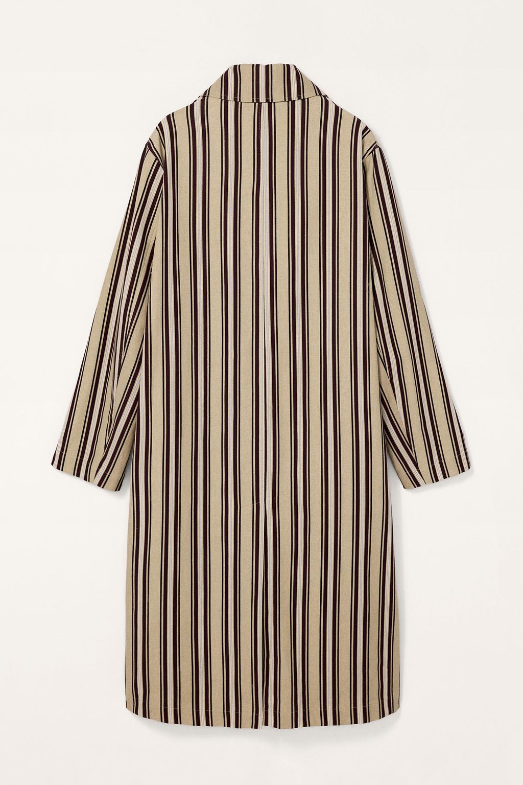LIMITED EDITION STRIPED COTTON/LINEN TRENCH COAT - Zara фото 4