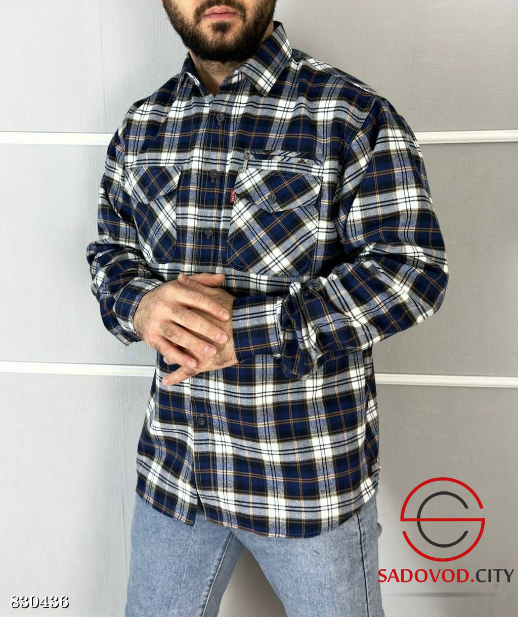 Рубашка мужская в клетку