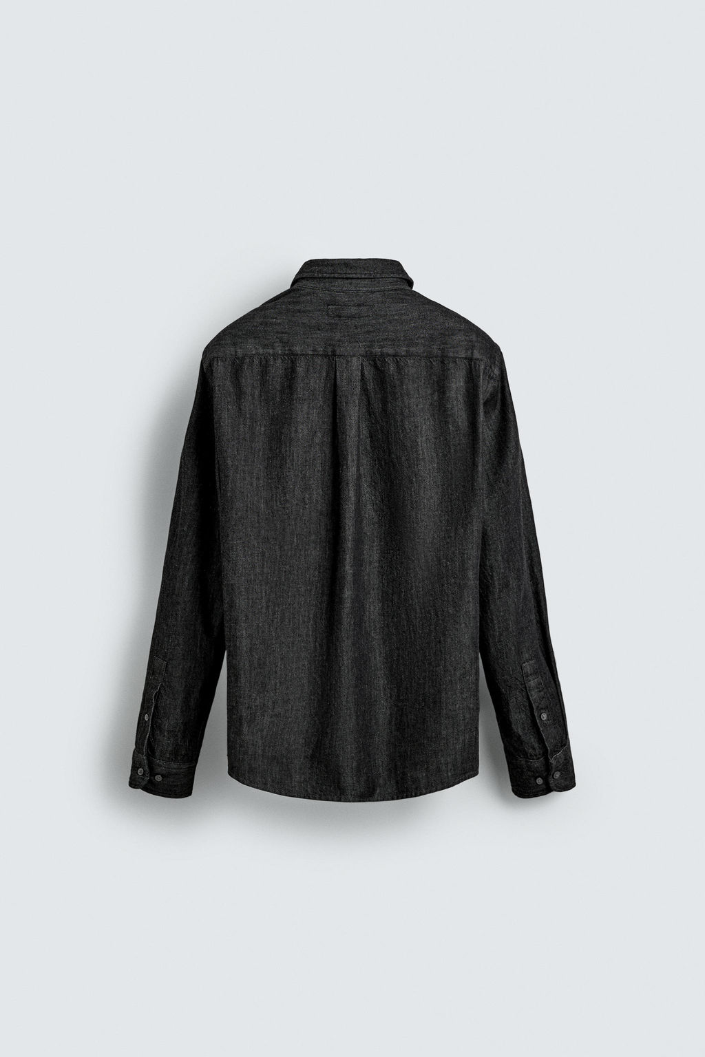 CAMISA RELAXED FIT DENIM / Negro - Zara фото 8