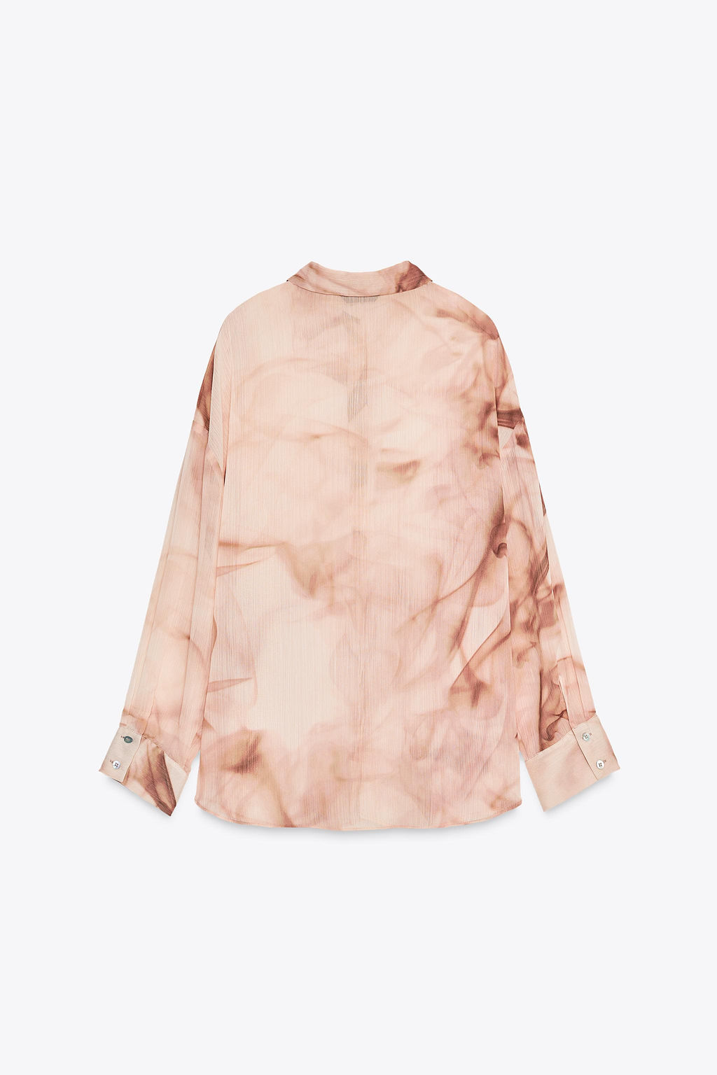 TIE-DYE PRINT COTTON GAUZE BLOUSE - Zara фото 17