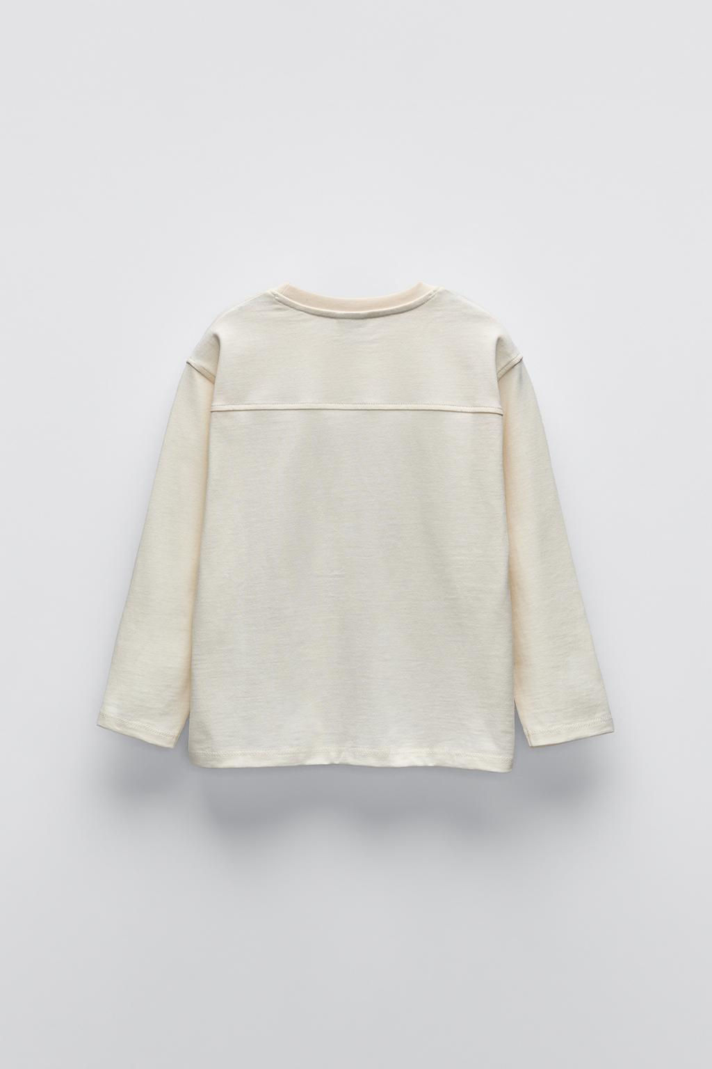 T-SHIRT WITH SLEEVE EMBROIDERY - Zara фото 2