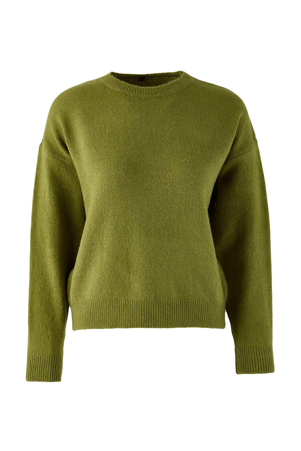 Yag Yesil Yumusak Dokulu Genis Kal?p Sall? Triko Kazak TWOAW26KZ00166