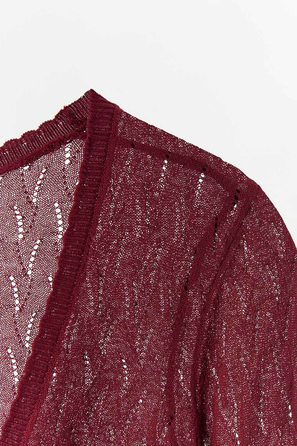 POINTELLE CHUNKY KNIT JACKET - Zara фото 4