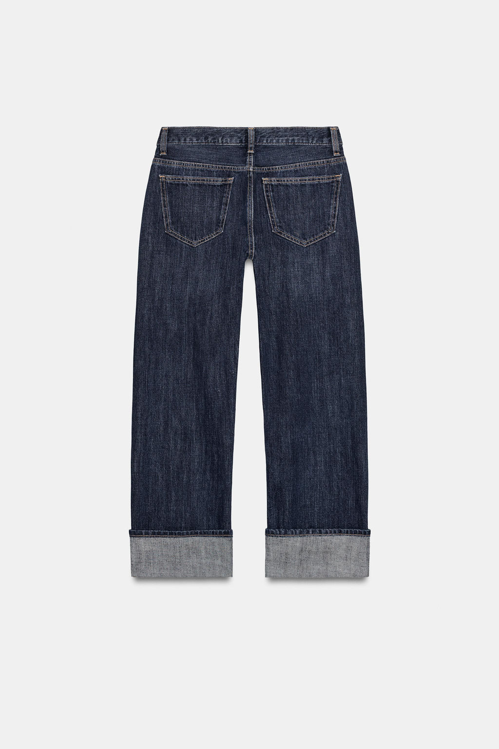 JEANS TRF RECTOS FOLD UP TIRO MEDIO / ?ndigo oscuro - Zara фото 8