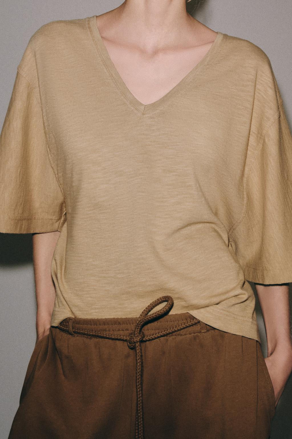 V-NECK T-SHIRT - Zara фото 2