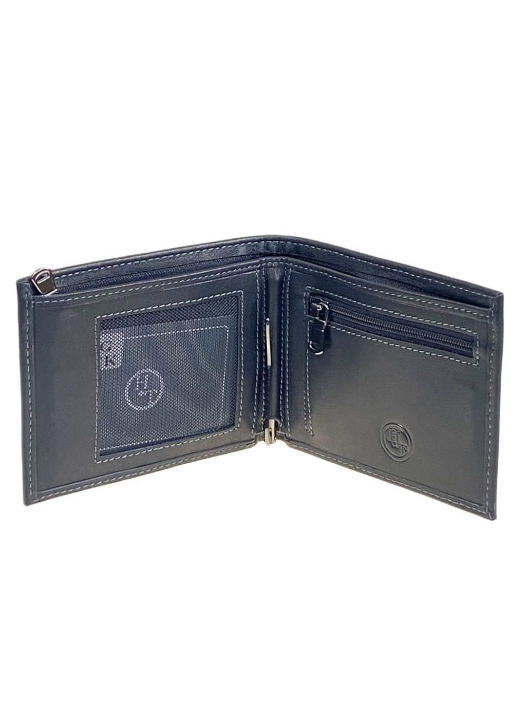 Мужское портмоне из натуральной кожи, цвет черный - Greta фото 2