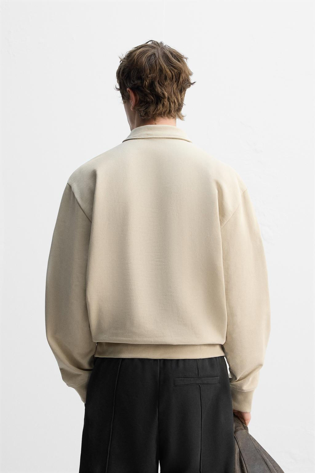 POLO SWEATSHIRT WITH ZIP - Zara фото 3