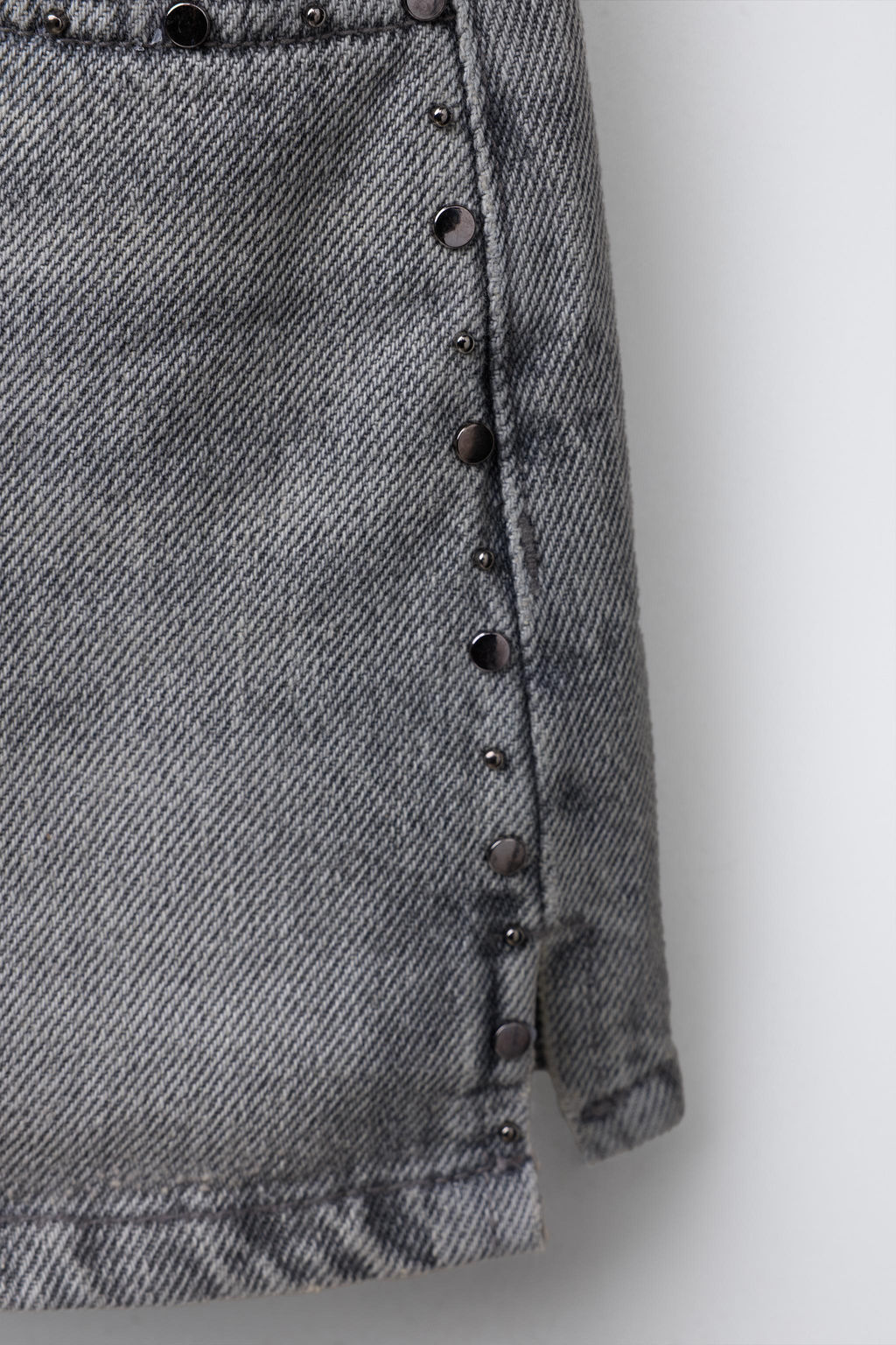 STUDDED DENIM BERMUDA SKORT - Zara фото 7