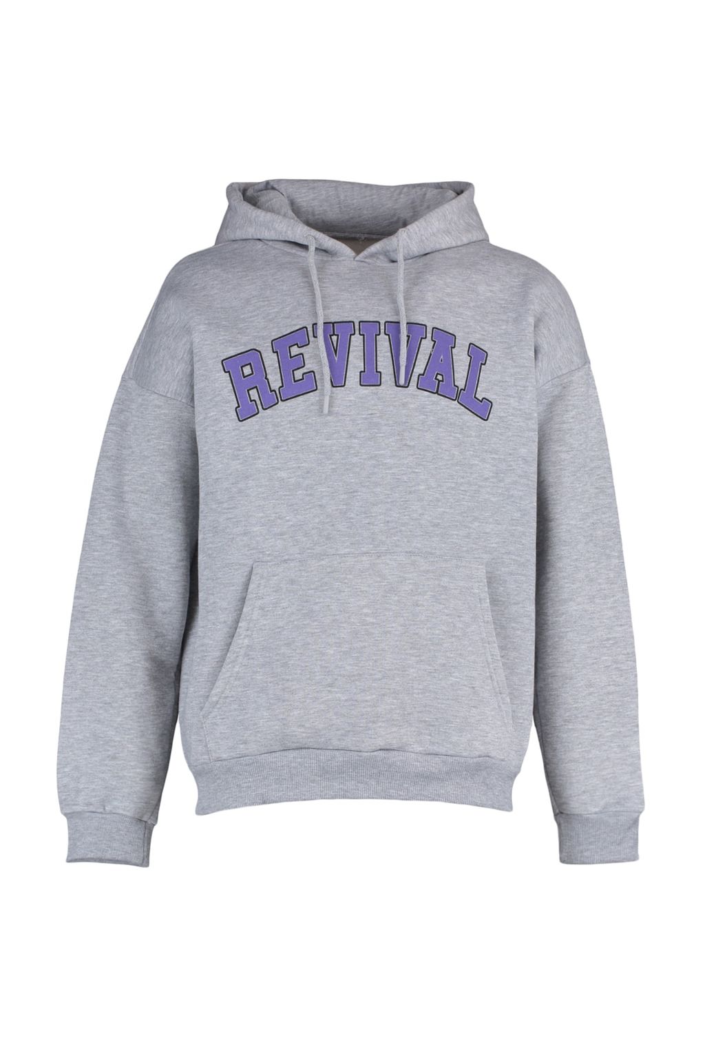 TRENDYOL MAN Kiremit Oversize/Genis Kesim Kapusonlu Ici Polar/S?cak Tutan Pamuk Unisex Sweatshirt TMNAW22SW1462