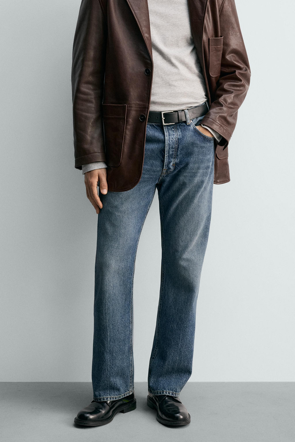 JEANS STRAIGHT BOOTCUT FIT LIMITED EDITION / Azul / Verde - Zara фото 2