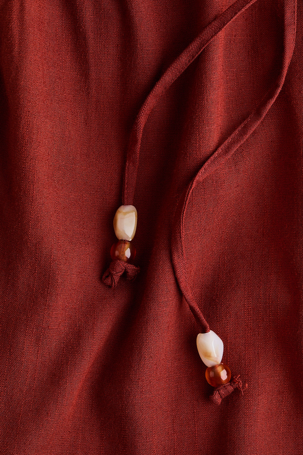 Pantal?n en mezcla de lino con cord?n de ajuste - H&m фото 9