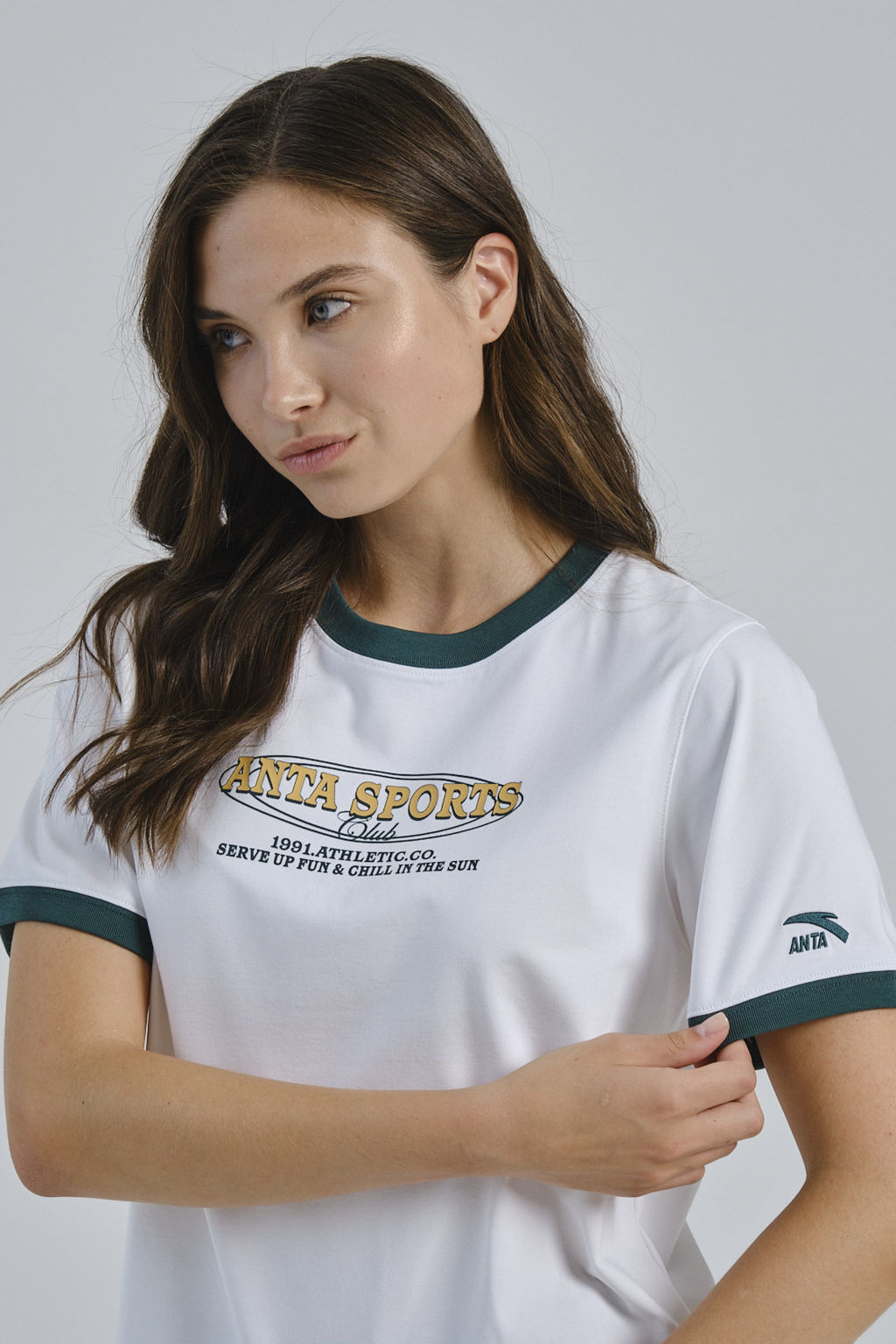 Футболка Белый/Зеленый ATSC SS Tee - Anta фото 3