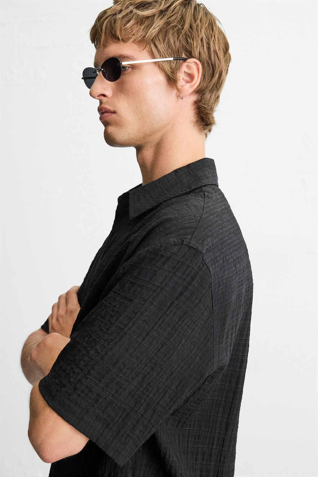TEXTURED CHECK SHIRT - Zara фото 5