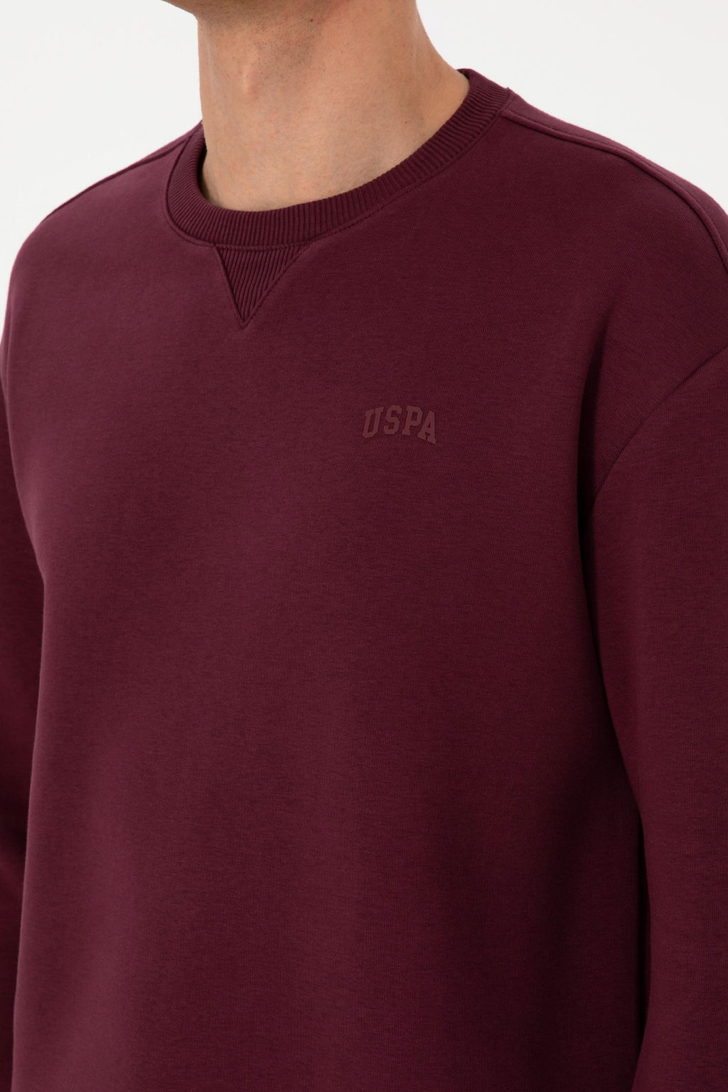 Erkek Bordo Basic Sweatshirt - U.s. polo assn фото 7