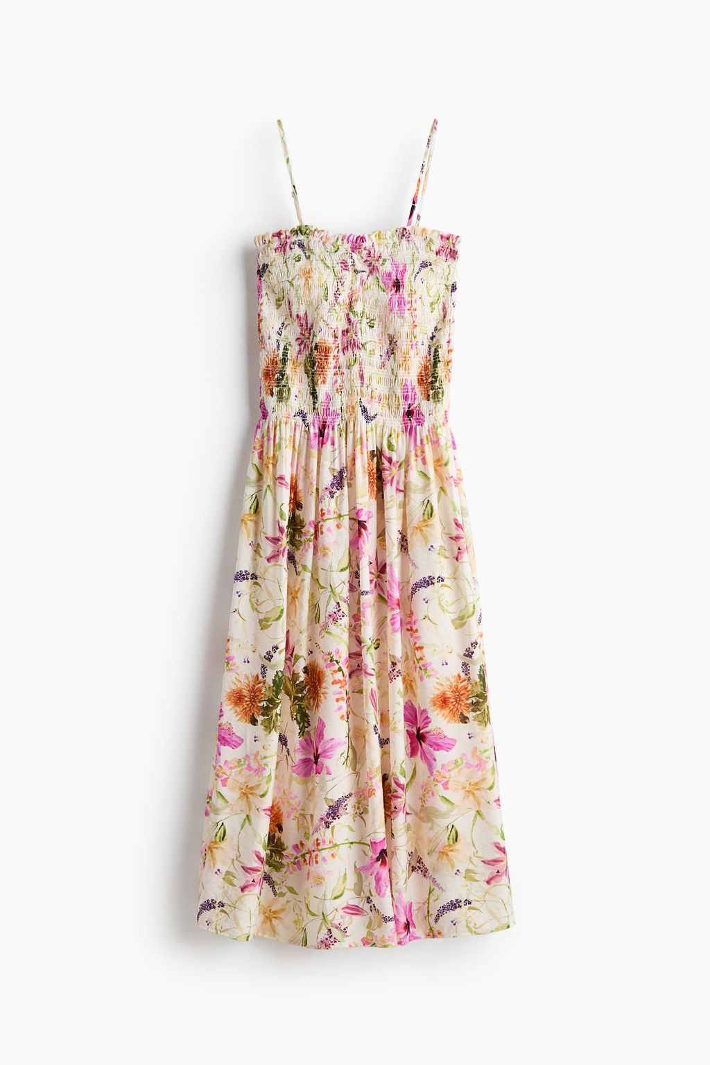 Vestido de tirantes con cuerpo nido de abeja - H&m фото 6